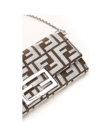 fendi diamond wallet on chain|baguette continental wallet with chain.